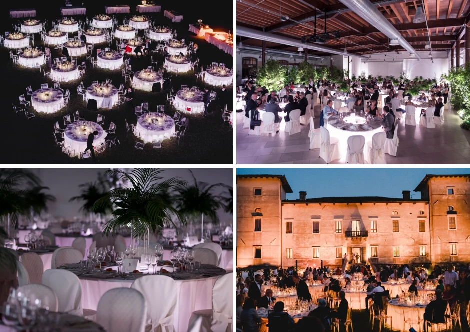 Tavoli luminosi forniti da GP Eventi